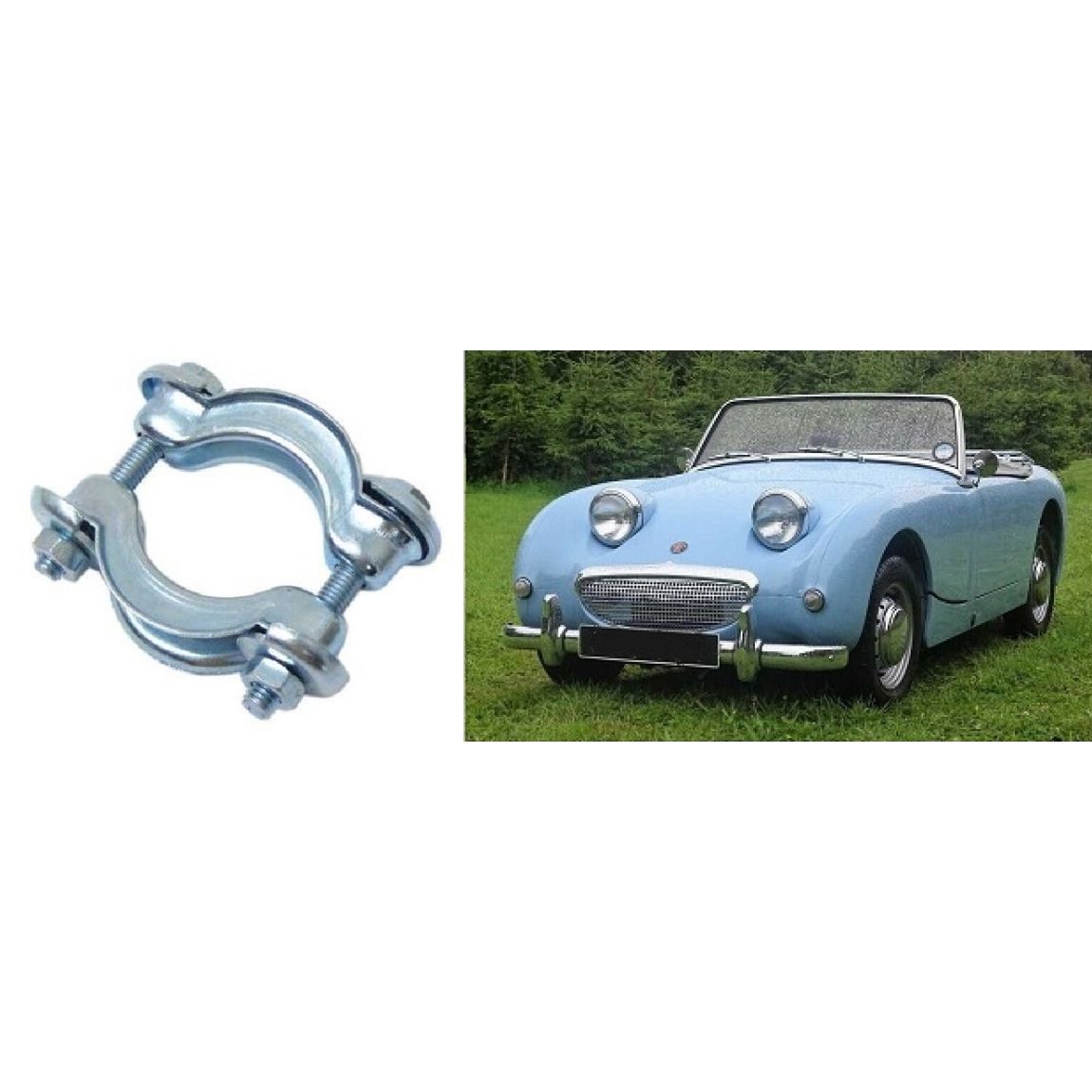 FRONT MANIFOLD / EXHAUST DOWNPIPE CLAMP (Austin Healey Frogeye Sprite) (1958- 61)  